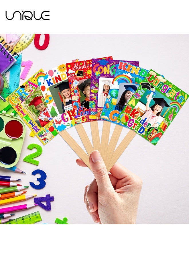 يونيك ست عبوات من مجموعات الأعمال اليدوية لتخرج روضة الأطفال للأطفال - تهانينا للخريج - إطارات صور DIY لفنون الحفلات - هدايا ديكور للحفلة الصفية أو المنزلية - Image 3