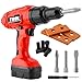 PANPAPA Electric Power Kids Drill and Screw SetToy Drill Set Include 3 Interchange dirll bits with Realistic Sound ActionKids Pretend Play ToolDrill Toys for Boys Ages 35 BoysRed - Image 2