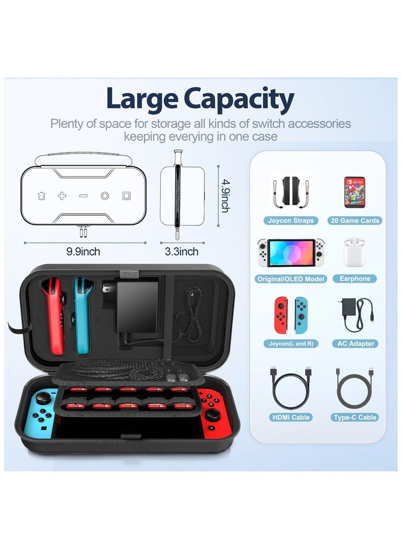 Oivo Nintendo Switch Storage/Carrying Case Compatible with Nintendo Switch OLED - Image 4