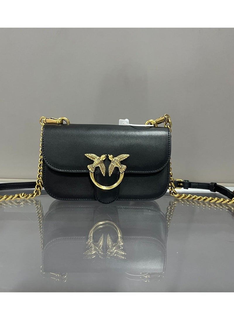 Pinko Chain Solid Color Crossbody Shoulder Bag 18*11*5cm - Image 1