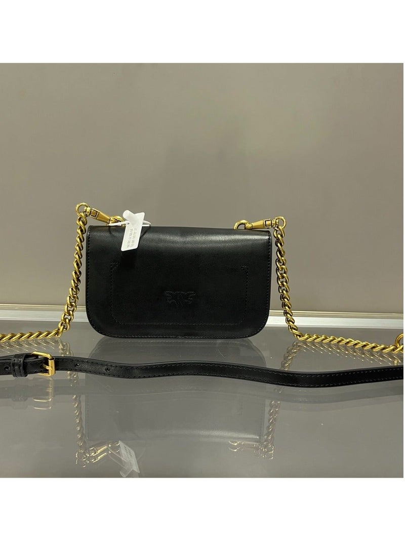 Pinko Chain Solid Color Crossbody Shoulder Bag 18*11*5cm - Image 3
