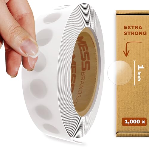 MESS Clear Round Labels (1,000/Roll, 1 Inch) – Transparent Sealing Dots, Wafer Tab Seals, and Envelope Seal Stickers - Image 1