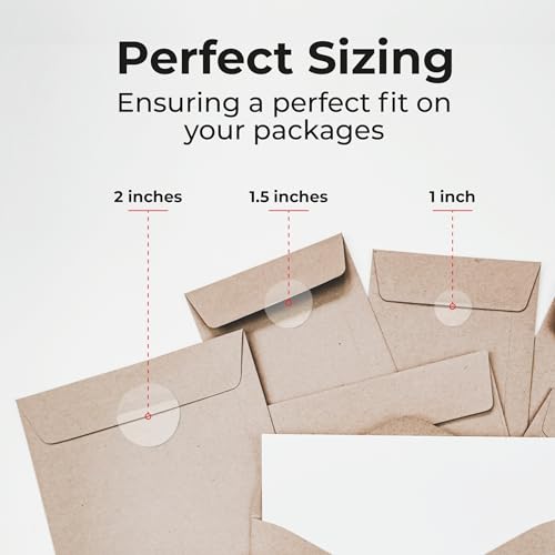 MESS Clear Round Labels (1,000/Roll, 1 Inch) – Transparent Sealing Dots, Wafer Tab Seals, and Envelope Seal Stickers - Image 5