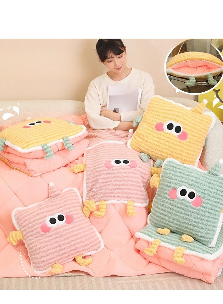 Pillow And Blanket Can Be Used For Both Car And Sofa Cushions, Suitable For Travel, Airplanes, Trains, Beds, Offices, And Rest  - Image 4