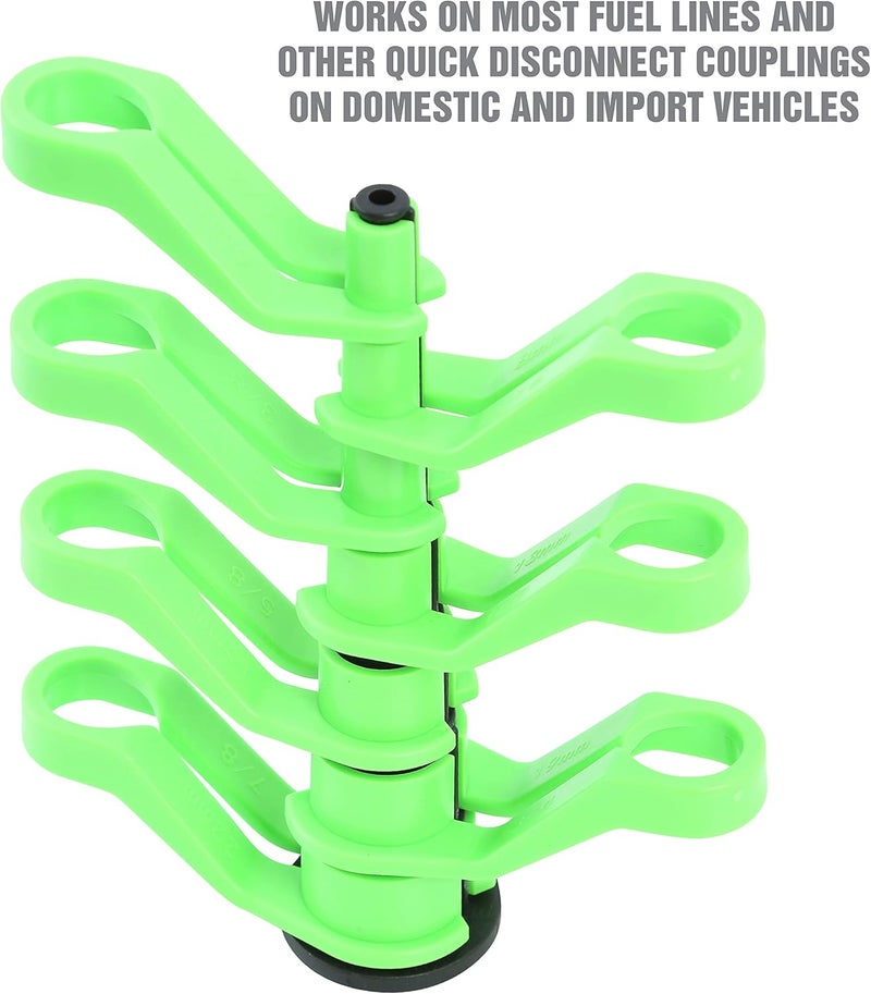 OEMTOOLS 26515 Angled Disconnect 7 Pc Set, Fuel Line Disconnect Tool, Disconnect Spring Lock Couplings for Ford and Chrysler AC Lines, AC Line Disconnect Tool - Image 5