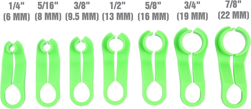 OEMTOOLS 26515 Angled Disconnect 7 Pc Set, Fuel Line Disconnect Tool, Disconnect Spring Lock Couplings for Ford and Chrysler AC Lines, AC Line Disconnect Tool - Image 3