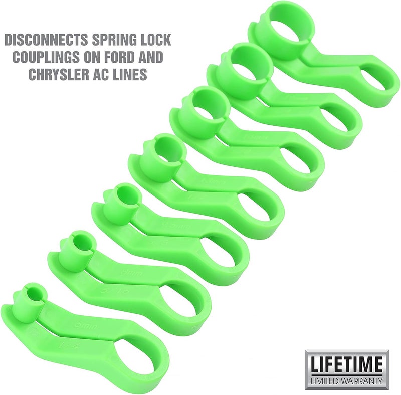 OEMTOOLS 26515 Angled Disconnect 7 Pc Set, Fuel Line Disconnect Tool, Disconnect Spring Lock Couplings for Ford and Chrysler AC Lines, AC Line Disconnect Tool - Image 2
