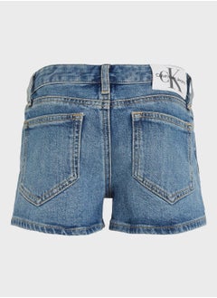 Calvin Klein Jeans Youth Mid Wash Denim Shorts  - Image 5