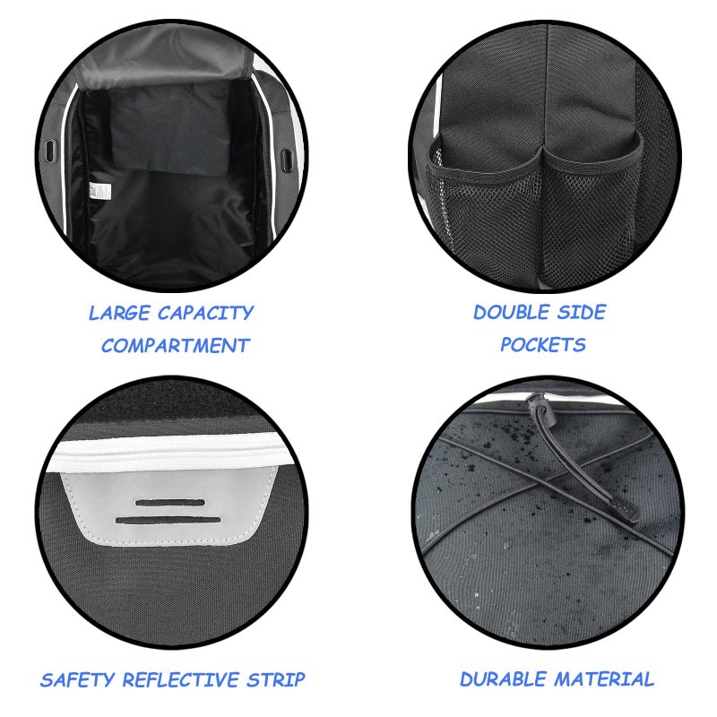 WOLT | Youth Baseball Backpack Bag for Baseball, Softball & T-Ball Equipment & Gear, Youth Boys and Adults, with Holder for Bat, Helmet, Glove, & Shoes Compartment & Fence Hook (Black) - Image 5