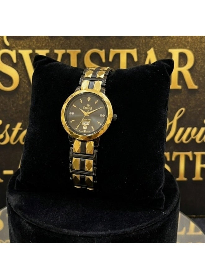 Swistar Fashionable Ceramic Watch and Comes with Luxury Watch For Ladies