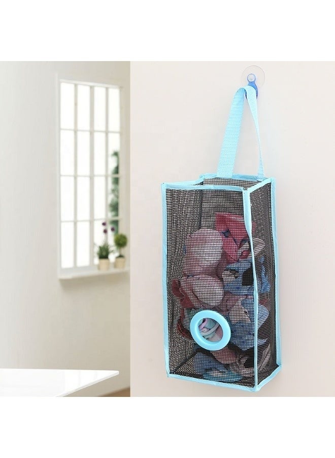 هابي هوم 2 قطعه حامل أكياس بلاستيكية معلق وعمودي – موزع تخزين شبكي للأكياس البلاستيكية وأكياس التسوق وأكياس القمامة، تصميم عملي مع مساحة واسعة، مصمم لتعليق على الحائط أو الباب أو أي سطح، متعدد الاستخدامات للحفاظ على ترتيب المطبخ والمنزل - Image 4