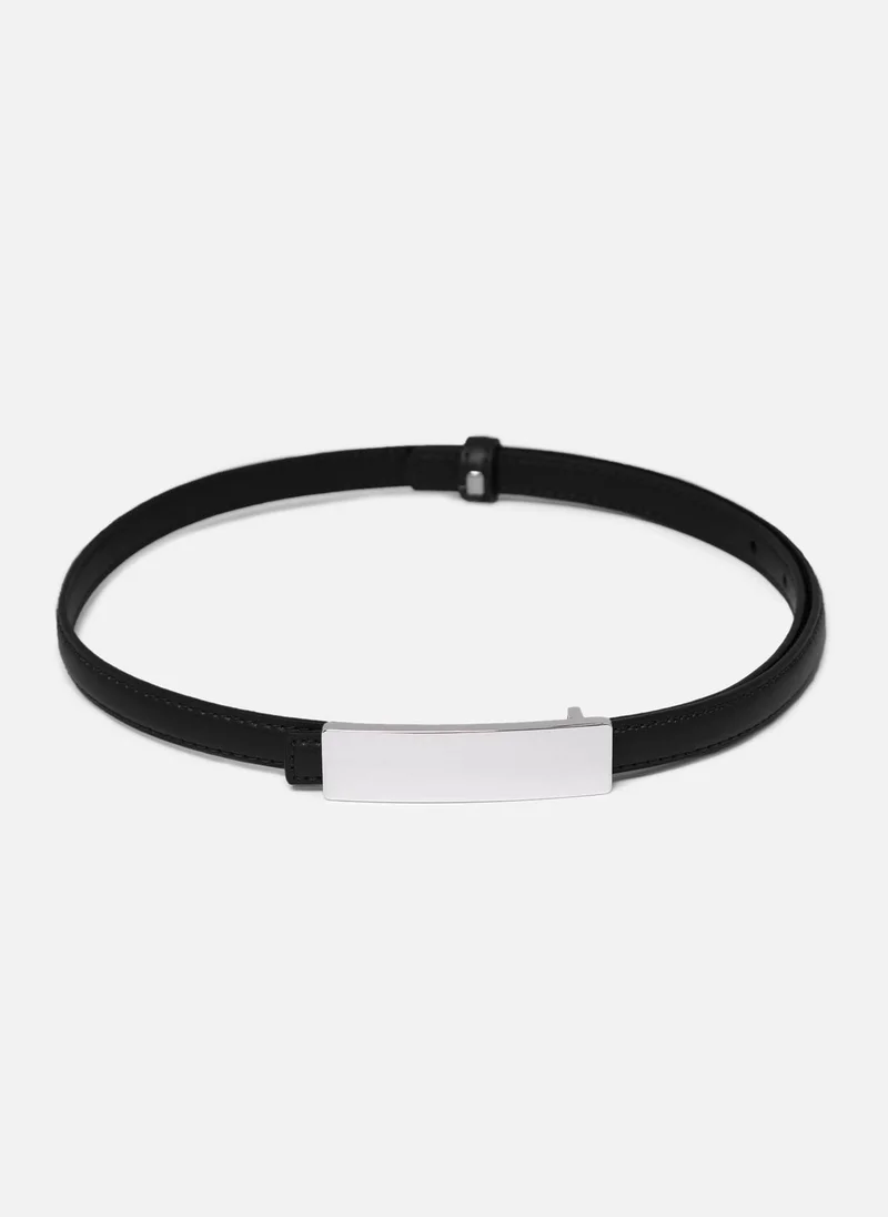 Lichi Slim belt with rectangular buckle