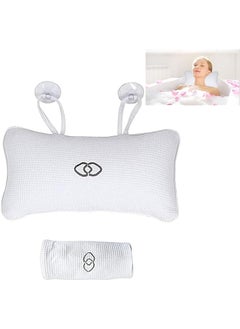 Zaboon Bathtub Pillow Home Spa Bath Pillow Inflatable Cushion Head Neck Back Shoulders Rest Relax Suction Cup Bathroom Support For Hot Tub Luxurious Headrestantislip Bathtub Pillow  - Image 1