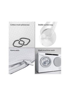 Zaboon Bathtub Pillow Home Spa Bath Pillow Inflatable Cushion Head Neck Back Shoulders Rest Relax Suction Cup Bathroom Support For Hot Tub Luxurious Headrestantislip Bathtub Pillow  - Image 2