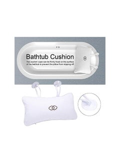 Zaboon Bathtub Pillow Home Spa Bath Pillow Inflatable Cushion Head Neck Back Shoulders Rest Relax Suction Cup Bathroom Support For Hot Tub Luxurious Headrestantislip Bathtub Pillow  - Image 3