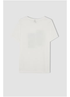 DeFacto Woman Knitted Regular Fit Bike Neck Short Sleeve T-Shirt  - Image 3