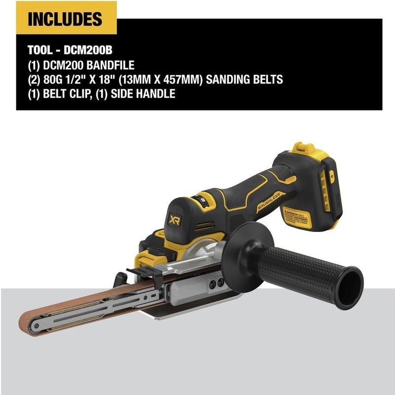 DEWALT DEWALT 20V MAX XR Cordless Bandfile Power Tool Belt Sander Bare Tool Only DCM200B  - Image 2