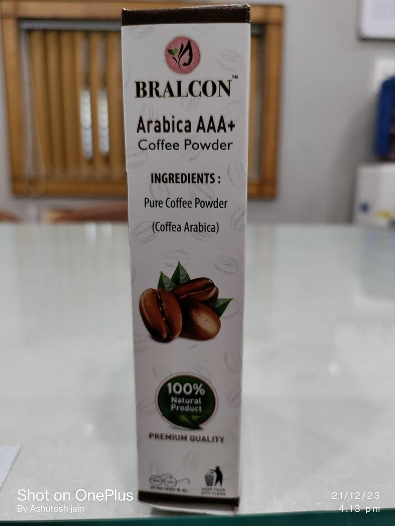 BRALCON Arabica AAA+ Coffee Powder 100g for Body Scrub, Tan Removal, Skin & Hair | 100% Natural Powder | Minimizes Fine Lines, Wrinkles, Strengthens Hair Follicles - Image 4