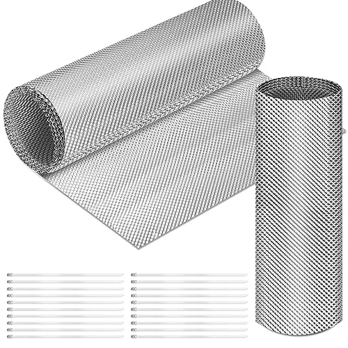 Datanly Exhaust Heat Shield Automotive, Embossed Aluminum Heat Shield Material with 20 Pcs Cable Metal Zip Ties for Fire Wall, Exhaust Wrap, Wall Behind Grill(15" x 93") - Image 1