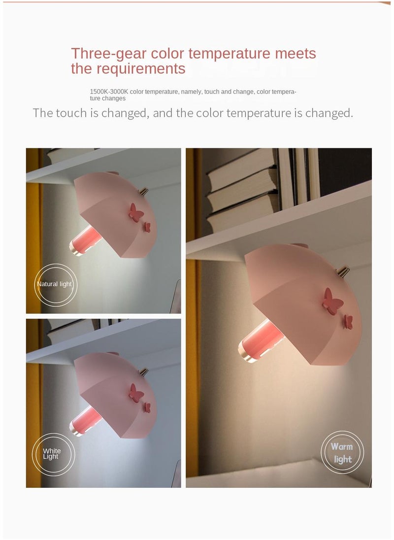 Y&D USB Umbrella Mini Night Light Creative Three Level Color Temperature Infinite Dimming Baby Bedroom Learning Small Night Light  - Image 5