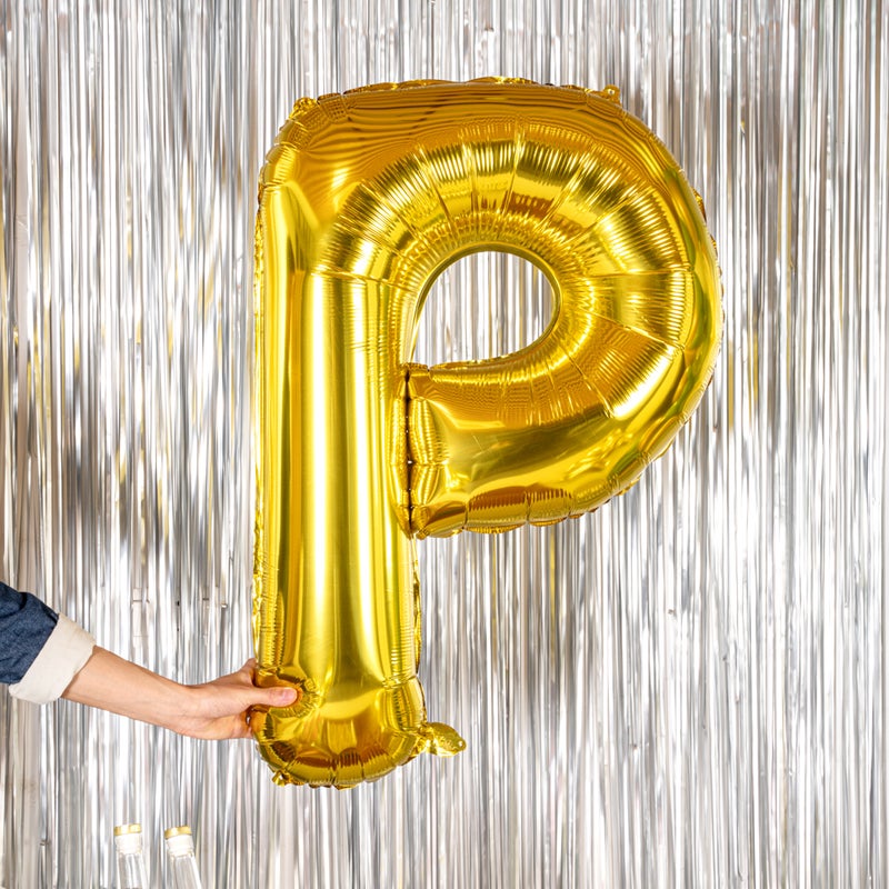 Restaurantware-Balloonify 40 Inch Letter Balloon, 1 Large Alphabet Party Balloon - Letter P, Self-Sealing, Gold Foil Mylar Balloon, Hanging Loop, Decoration For Birthday, Wedding, Or Graduation - Image 5