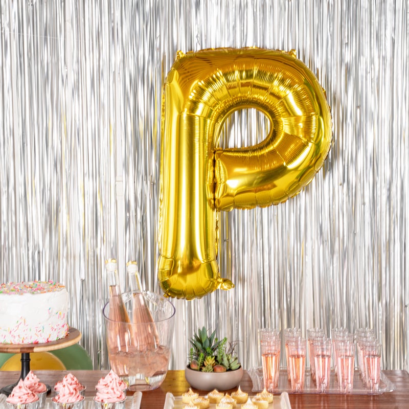 Restaurantware-Balloonify 40 Inch Letter Balloon, 1 Large Alphabet Party Balloon - Letter P, Self-Sealing, Gold Foil Mylar Balloon, Hanging Loop, Decoration For Birthday, Wedding, Or Graduation - Image 3
