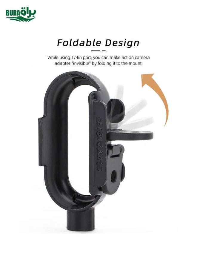 BURAQ For Insta360 Go 3 Sunnylife IST-BK592 Mount Adapter Protective Frame Cage Mounting Brackets Housing Case(Black)  - Image 5