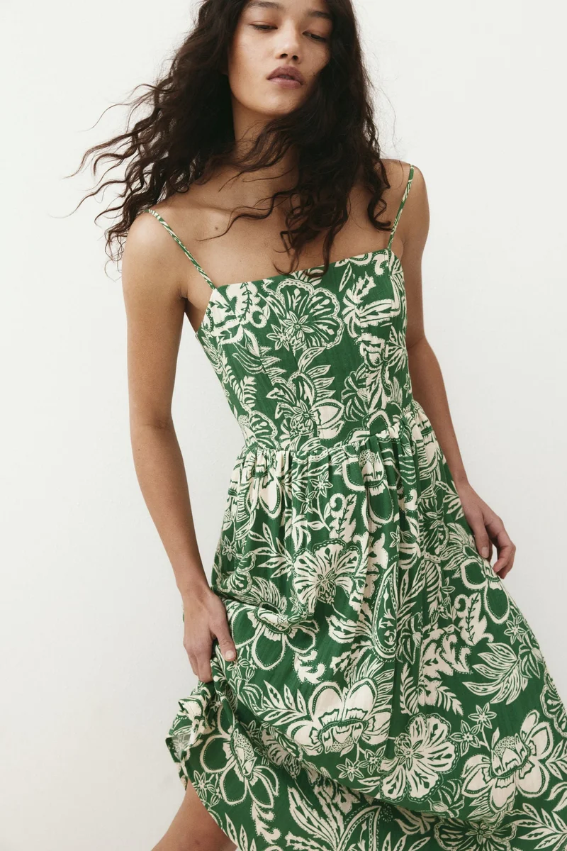 H&M Linen-blend midi dress