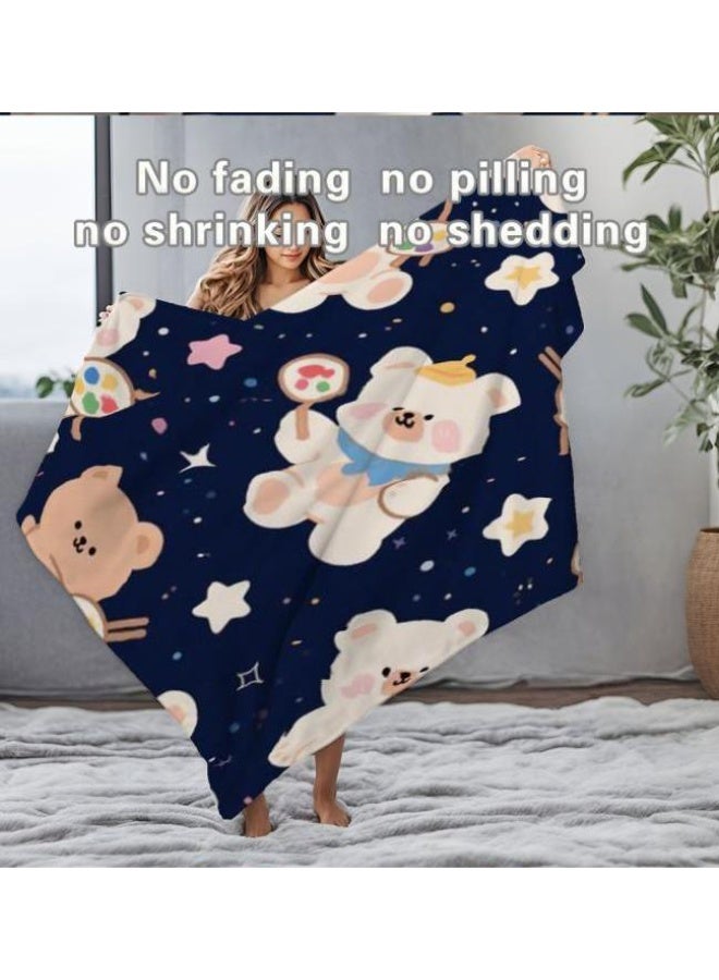 عام بطانية رقيقة من الفانيلا الكرتونية للأطفال والرضع (دافئة ومريحة، ومناسبة للنوم والألعاب) 70 سم * 100 سم - Image 5