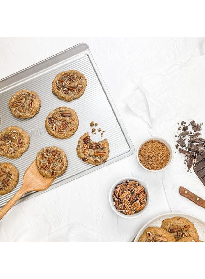 USA Pan 3-Piece Warp Resistant Non-Stick Aluminized Steel Bakeware Set -Silver - Image 3