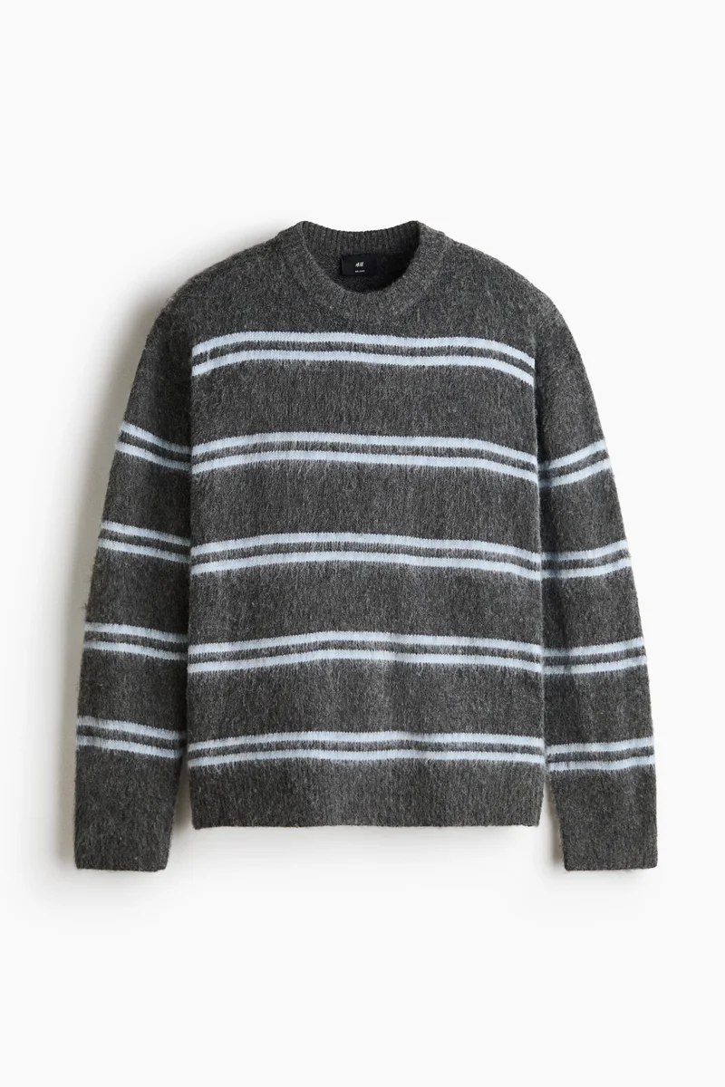 Relaxed Fit Brushed wool-blend jumper