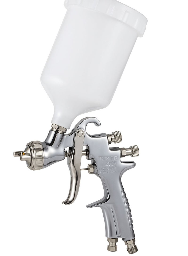 تاور مسدس رش تاور J-2002 احترافي بفوهة 1.4 مم وخزان علوي – بخاخ طلاء عالي الدقة بتقنية HVLP للاستخدام في السيارات والأثاث والصناعات - Image 2