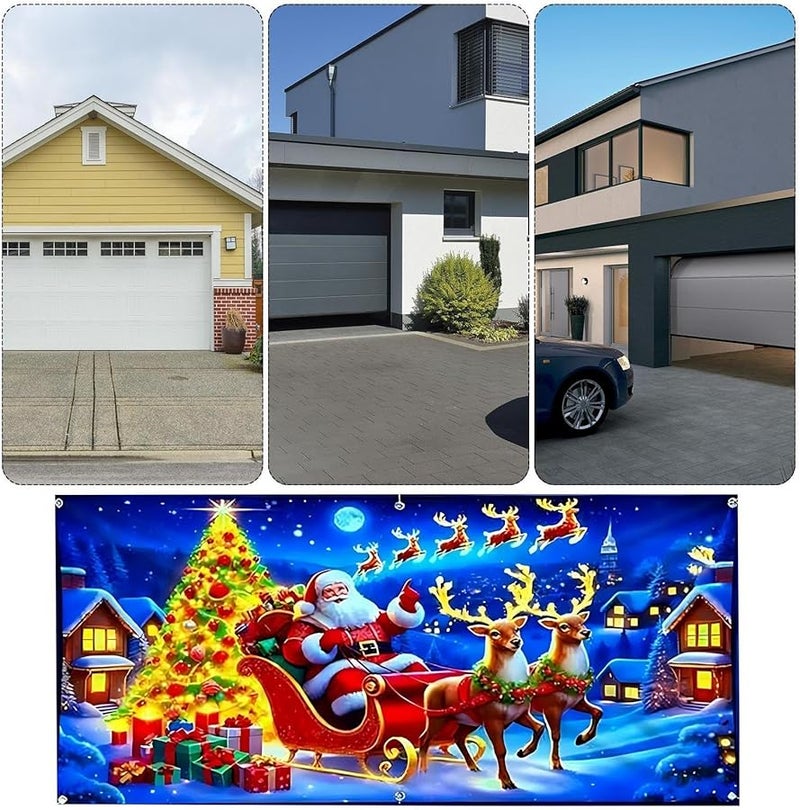 Christmas Garage Door Banner Size C Waterproof LED Light Outdoor Holiday Decor For House Party Yard Porch - Image 5