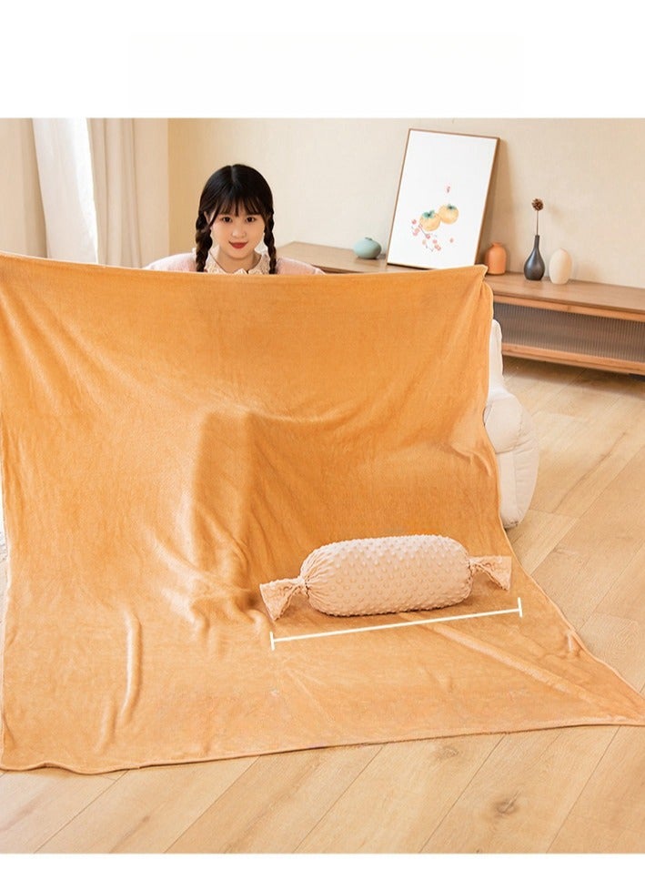 Candy Bean Pillow And Blanket Can Be Used For Both Car And Sofa Cushions, Suitable For Travel, Airplanes, Trains, Beds, Offices, And Rest  - Image 2