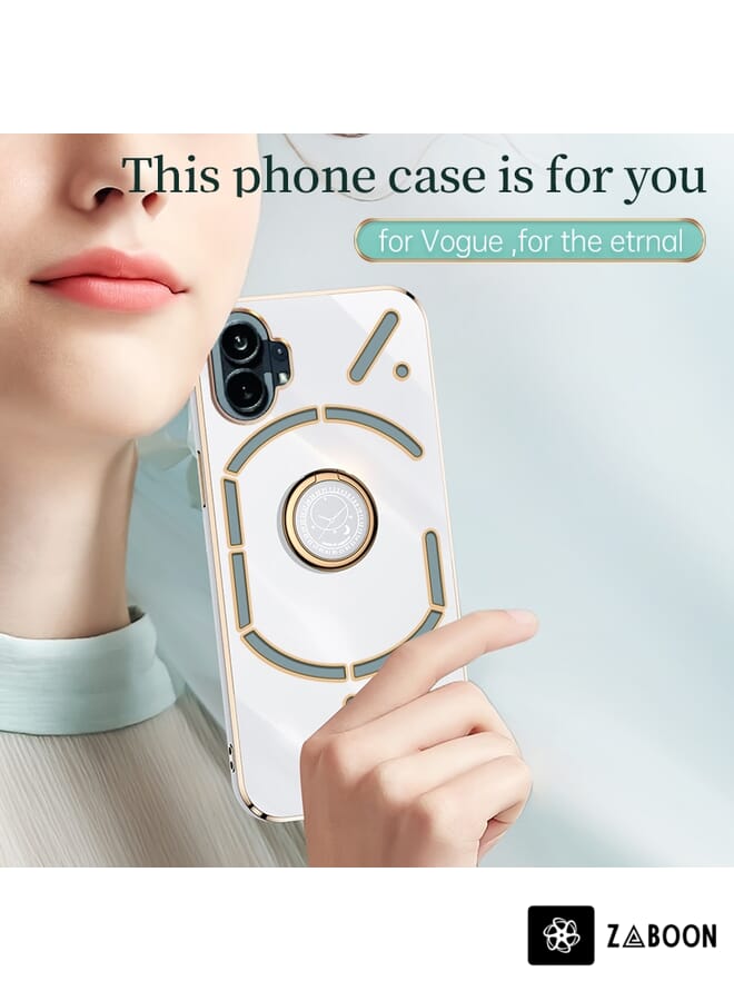 Zaboon Protective Case Cover For Nothing Phone 1 XINLI Straight Edge 6D Electroplate TPU  with Ring Holder - Image 3