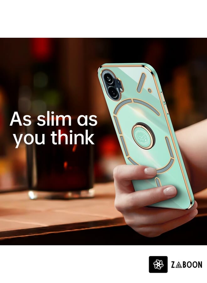 Zaboon Protective Case Cover For Nothing Phone 1 XINLI Straight Edge 6D Electroplate TPU  with Ring Holder - Image 2