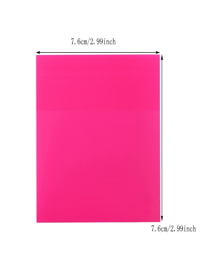 ONLYKXY 4 Pack Transparent Sticky Notes 7.6x7.6CM Self-Stick Book Tabs 200 Sheets Waterproof PET Markers Sticky Notes Pad (Pink) - Image 2