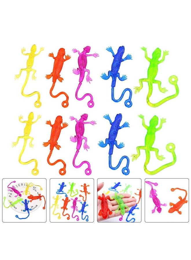 NUOBESTY Stretchy Sticky Lizards Toys Elastic Lizard Toys Stretchy Sticky Animal Toys For Party Favors Birthday Gifts Classroom Prizes Goodie Bag 24Pcs - Image 3