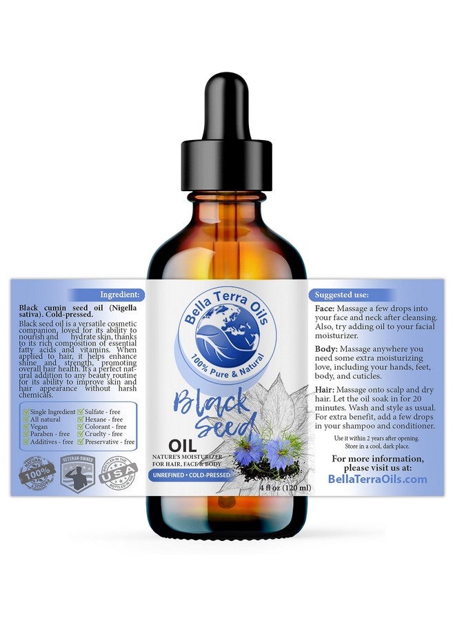 بيلا تيرا أويلز - زيت بذور لسان الثور العضوي 4 أونصة - غني بحمض جاما لينوليك، استمتعي بجوهر لسان الثور العضوي النقي، غني بفيتاميني أ و ج، معزز طبيعي لحيوية البشرة - Image 2