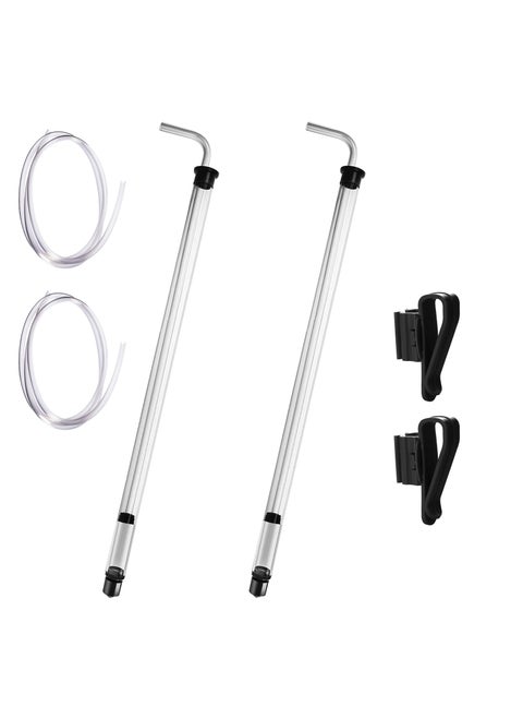 45 cm Auto Siphon Kit with Tubing, 2 Pieces, 17.7 Inch, Built in Pump, Plastic Racking Cane Liquid Processing Filter, Homebrew Fermentation Siphoning Kit with Stabilizer Clip Clamp