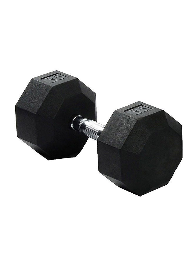 Rubber Dumbbell 15.9Kg/35Lb Single