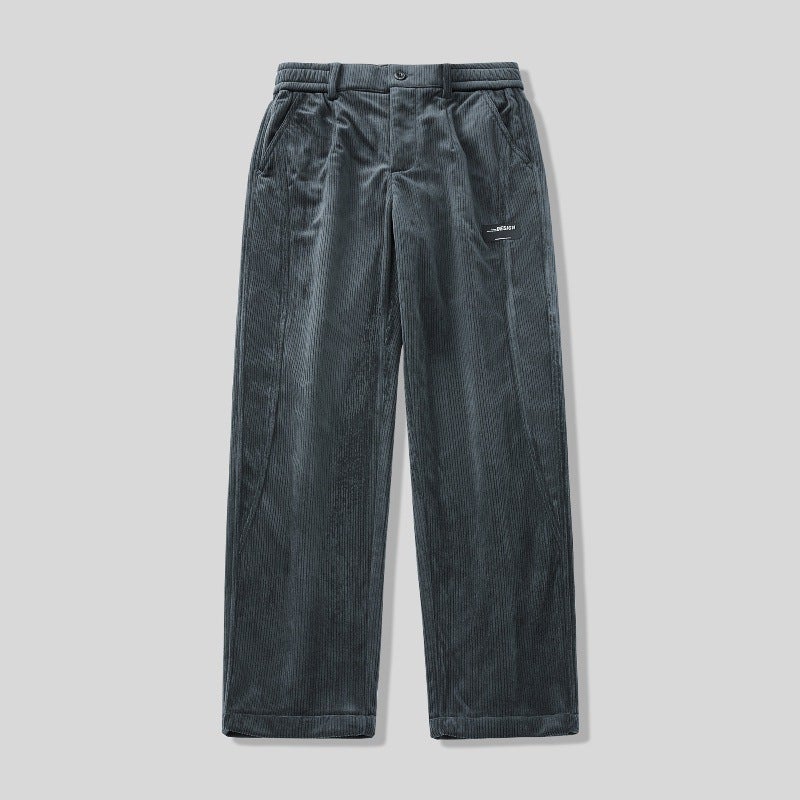 Heavy Snow Velvet 2023 New Fashion Brand Loose Casual Straight Thickened Draping Trousers Fleece-Lined All-Matching - Image 1