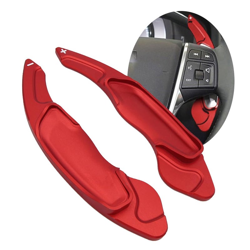 ontto Alu Alloy Car Steering Wheel Shift Paddle Shifter Extension fit for Volvo S60 D4 D5 XC60 T5 T6 S80 XC70 T6 V60 V40 Accessories Gear Shift Paddle 2 Pieces Red - Image 1