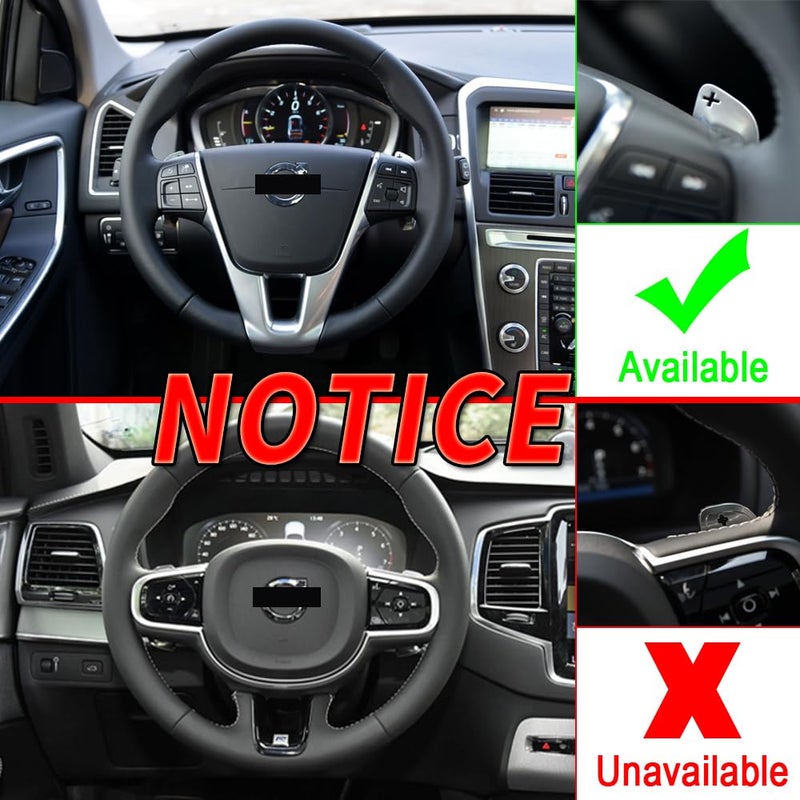 ontto Alu Alloy Car Steering Wheel Shift Paddle Shifter Extension fit for Volvo S60 D4 D5 XC60 T5 T6 S80 XC70 T6 V60 V40 Accessories Gear Shift Paddle 2 Pieces Red - Image 2