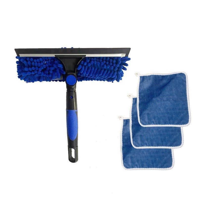 Selling Two-In-One Window Cleaning Scraper Wipe Glass Artifact Cleaning Special Double-Sided High-Rise Glass Wipe - Image 1