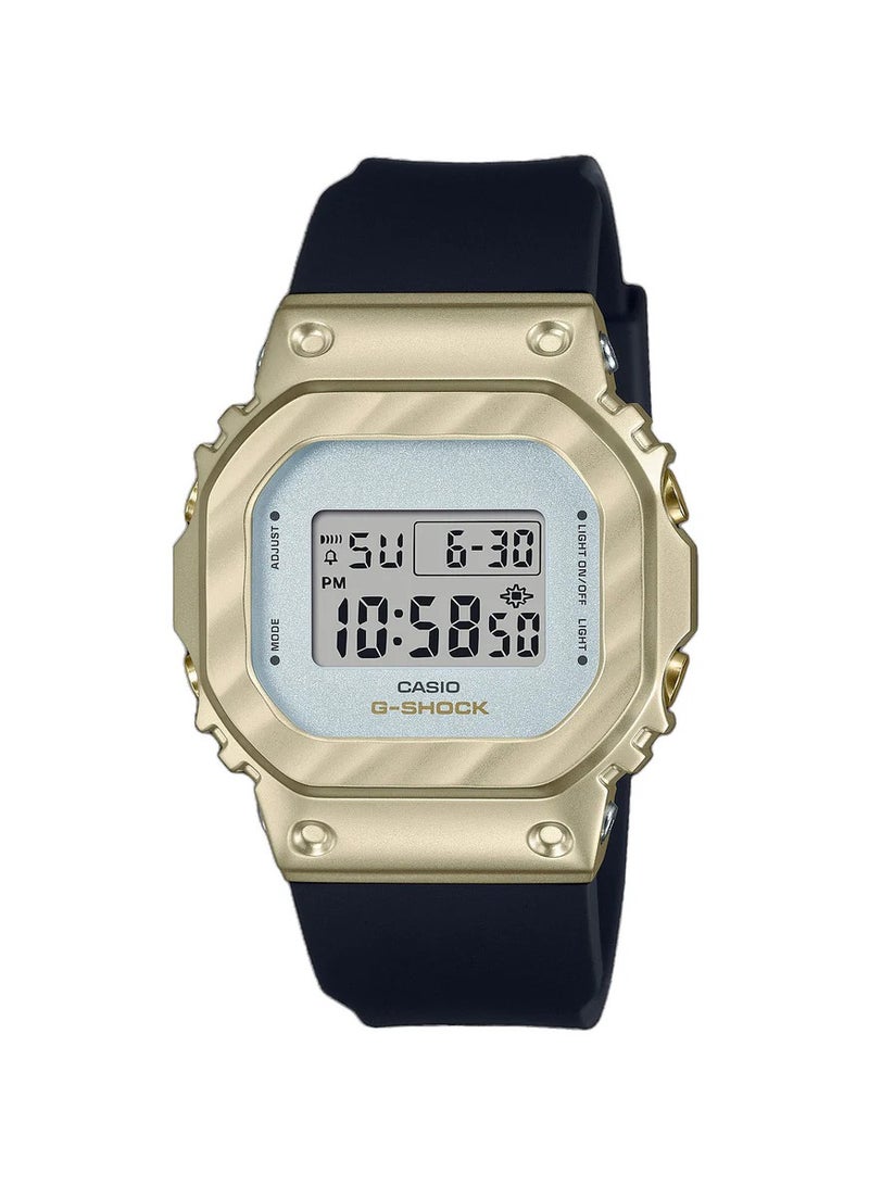 Casio G-Shock Watch - GM-S5600BC-1DR Gold Dial, Black Band - Image 1