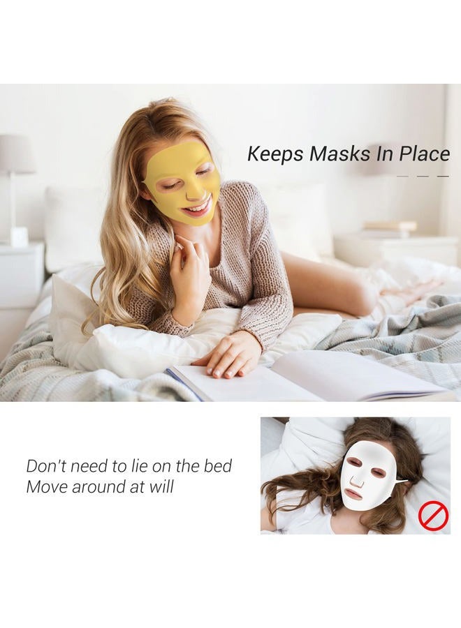 Maitys 5 Pcs Reusable Silicone Facial Mask Sheets for Women Silicone Moisturizing Full Facial Mask Cover Skin Cover Wrap for Sheet Prevent Evaporation Hairdressing Beauty Spa Care Tool(Chic Colors) - Image 3