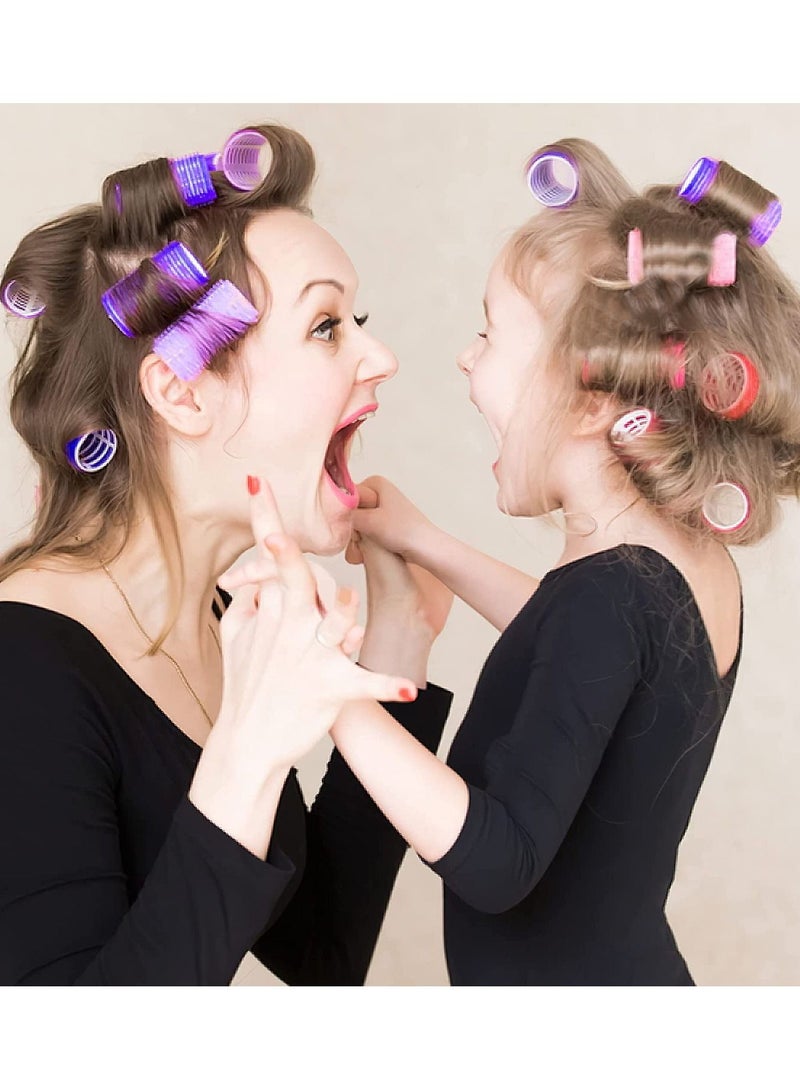 ORiTi 30Pcs Hair Rollers Set, 18 Pieces Self Grip Holding Hair Rollers Curlers 20 mm, 31 mm, 48 mm & 12 Pieces Duckbill Sectioning Clips for Salon Barber Hairdressing Hair Styling, Hair Roller - Image 4