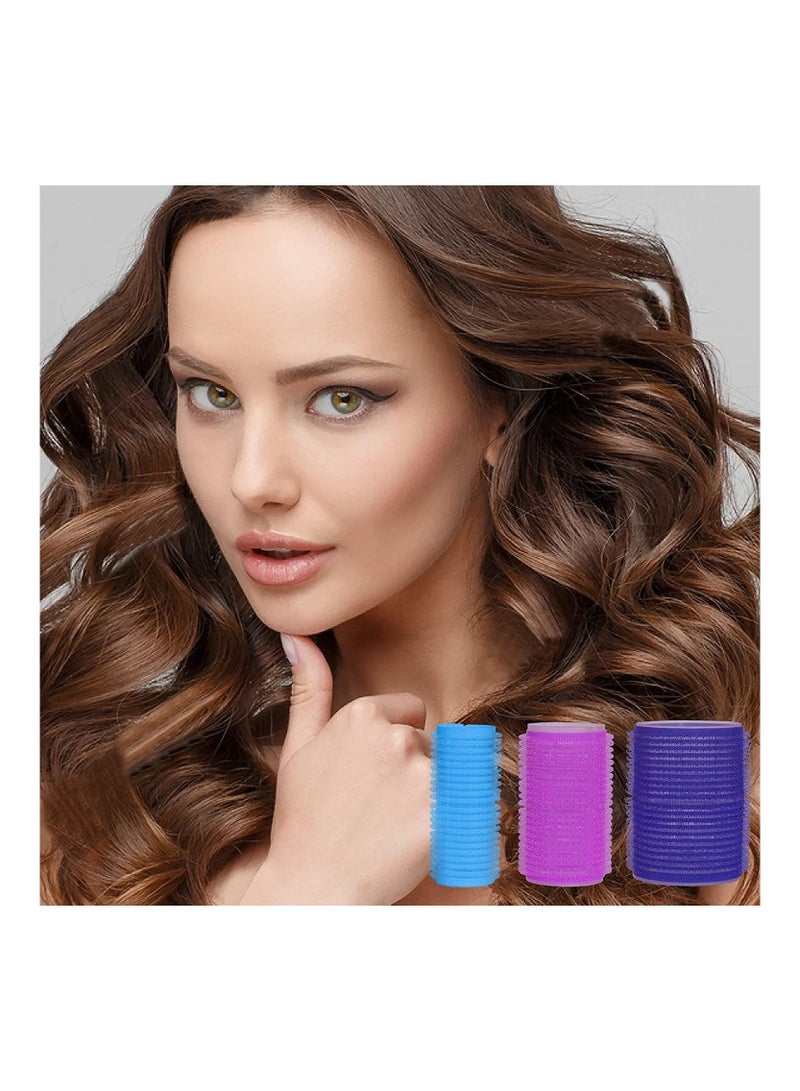 ORiTi 30Pcs Hair Rollers Set, 18 Pieces Self Grip Holding Hair Rollers Curlers 20 mm, 31 mm, 48 mm & 12 Pieces Duckbill Sectioning Clips for Salon Barber Hairdressing Hair Styling, Hair Roller - Image 3