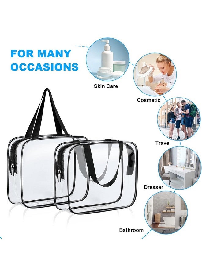QXORE Clear Toiletry Bags, Large Storage Makeup Bags Waterproof Transparent Cosmetic Bags for Travel (2PACK) - Image 5